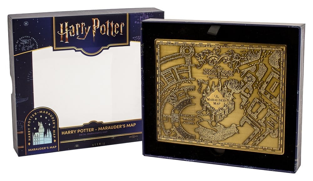 Carte du Maraudeur en Métal Doré Numérotée – Harry Potter